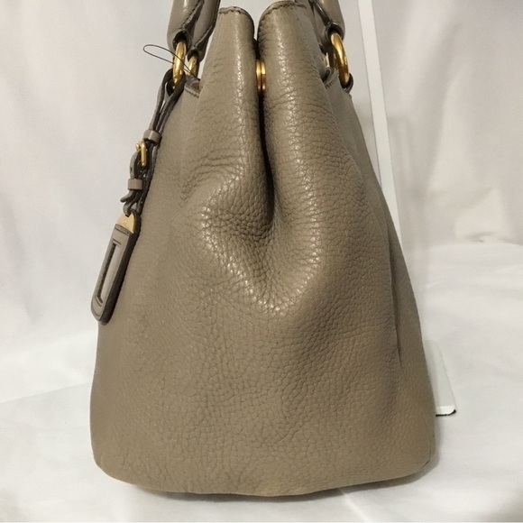 Authentic PRADA Pebbled Leather Tote Bag with Strap - Picture 4 of 16